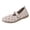 Beige, variant on Geometric Pattern Knitted Mary Jane Flats Daily Office Commuting, Adjustable Buckle Strap Ballet Shoes Autumn Casual Strolling, Comfortable Holiday Travel Footwear Weekend Walking Flats, Coffee 5.5