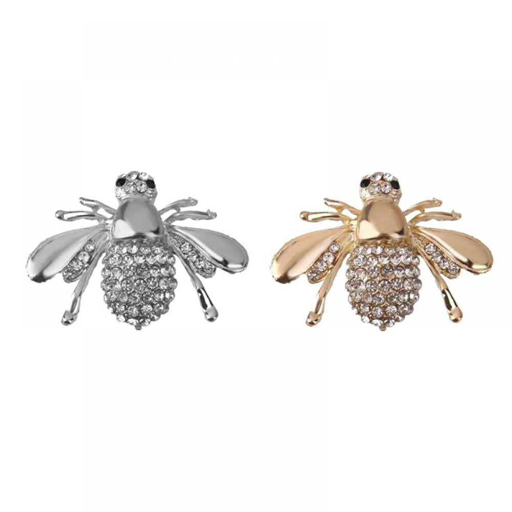 New Arrival  Brooches Small Fresh Bee Brooch Retro Men Metal Suit Collar Pin 