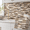 Sandstone, variant on Yeslife 10-Pack Peel and Stick Backsplash Tile, 12" x 12" Beige & White Linear Mosaic Wall Tiles, Self Adhesive Waterproof Stick on Tiles for Kitchen and Bathroom, 10 Sq Ft