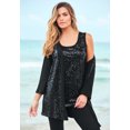 thumbnail image 6 of Roaman's Women's Plus Size Sequin-Panelled Tank & Cardigan Set, 6 of 6