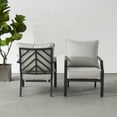 thumbnail image 2 of Crosley Furniture Otto 17.5" Metal Outdoor Chair in Gray/Matte Black (Set of 2), 2 of 9