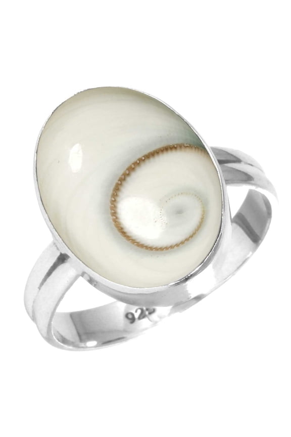 925 Sterling Silver Women Jewelry Natural Shiva Eye Ring
