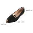 thumbnail image 2 of Pointed Toe Heels Women Glitter Pumps Flat Shoes Single Shoes Miss 7.5 Black, 2 of 6
