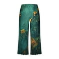 thumbnail image 4 of Atogsazn Women's Sleepwear Capri Pajama Sets Short Sleeve Two Piece Pjs Crew Neck Tops & Capri Pants with Pockets Army Green M, 4 of 7