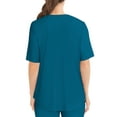 thumbnail image 5 of ClimateRight by Cuddl Duds Modern Fit Short Sleeve Scrub Top (Women's or Petite), 1 Count, 1 Pack, 5 of 5