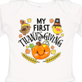 thumbnail image 4 of Inktastic My First Thanksgiving Autumn Birds, Pumpkin Boys or Girls Long Sleeve Baby Bodysuit, 4 of 5
