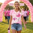 thumbnail image 5 of Breast Cancer Shirts for Women Pink Ribbon Shirt Cancer Awareness T-Shirt Spread The Hope Shirt Casual Short Sleeve Vneck Tops, 5 of 6