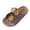 Purple, variant on Kids Sandals Girls Slide Summer Non Slip Glitter Toddler Slippers with Flower Adjustable Straps Beige Size 5.5