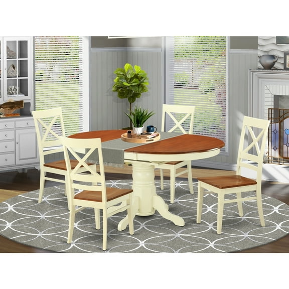 Rustic Dining Set 5 Piece - Avon Table & Chairs Set - Farmhouse Kitchen Furniture