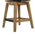 thumbnail image 3 of Bahama 26" Cane Rattan High-Back Swivel Counter Stool with Recessed Arms Two-Tone Neutral Gray Polyester Wool Blend, 3 of 9