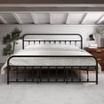 thumbnail image 2 of EvinTer Platform Metal King Bed Frame, Suitable for All Ages, Black, 2 of 6