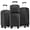 B-Black, variant on Gowill 4 Piece Luggage Set 27/23/19/14 inch Hardshell Lightweight Carry-on and Checked Suitcase with Spinner Wheels.White Tan