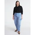 thumbnail image 4 of Scoop Women’s and Women’s Plus Utility Cargo Jeans, Sizes 0-26, 4 of 6