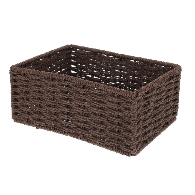 HINTRMENT Basket Storage Bins Large Rattan Basket Woven Home Office 1Pcs