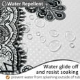 thumbnail image 5 of Black Shower Curtain, Black and White Bath Shower Curtains for Bathroom, Waffle Textured Fabric Shower Curtain Liner with 12 Hooks, Water Repellent, Machine Washable, 72x72, Black, 5 of 5