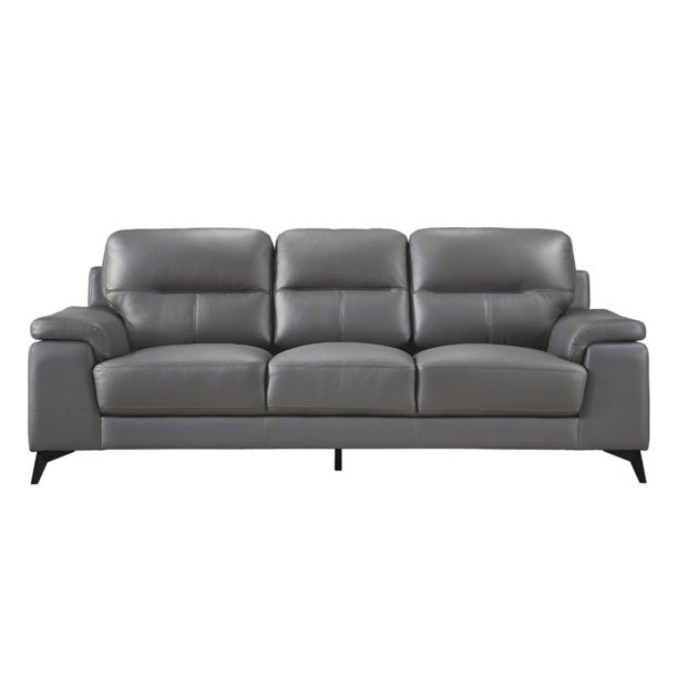 Lexicon Mischa Leather Match Sofa in Dark Gray