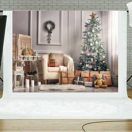 Image of Siaonvr Christmas Backdrops Vinyl Wall 5x3FT Digital Background Photography Studio