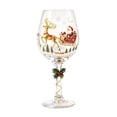 thumbnail image 3 of Snowman Artisan Hand-Painted Wine Glass, Lead-Free Glasses Christmas Goblet Cocktails Glasses for Party Wedding Christmas Gift (2D), 3 of 5
