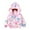 Pink, variant on CYRBOKO Jackets for Girls, Long Sleeve Full Zip Printed Windbreaker Athletic Hooded Outerwear Pink Size 5 T