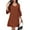 Caramel, variant on Women Summer T-Shirts Dress V Neck Casual Loose Mini Swing Shift Dresses, S Black
