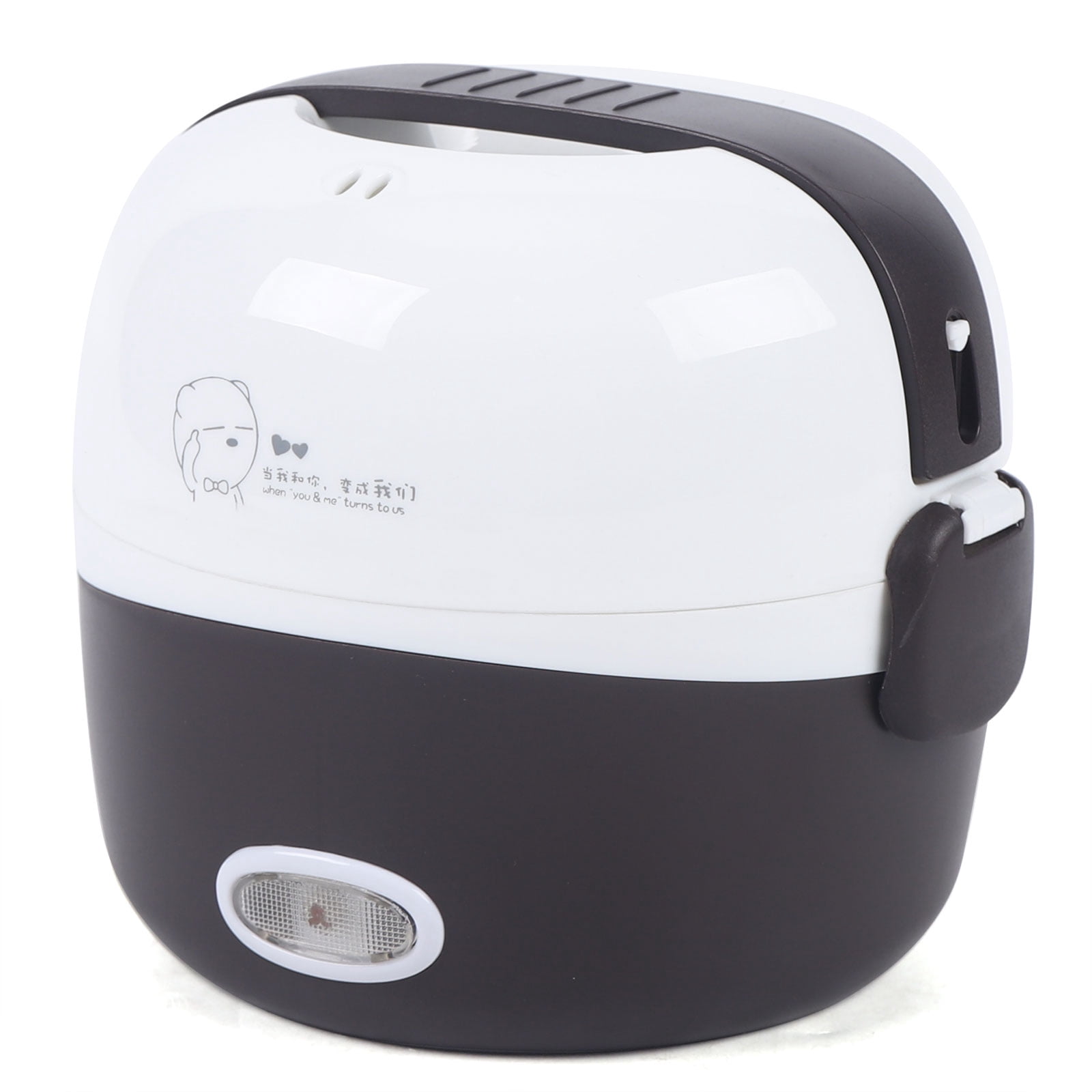 1.3L Electric Lunch Box Steamer Pot Rice Cooker 200w Food Warmer Portable Electric Lunch Box with Stainless Steel Bowls and Measuring Cup