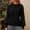 Black, variant on Heisall Womens Sweaters Fall Winter Long Sleeve Round Neck Loose Fit Pullover Knit Casual Solid Color