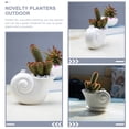 thumbnail image 3 of Decor Succulent Plants Pots Ceramics Succulents Planter Garden White Small Flower, 3 of 6