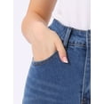 thumbnail image 5 of DARING DIVA Women's Denim Split Back Pockets Midi Jean Skirts S Sky Blue, 5 of 6