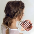 thumbnail image 3 of Unique Bargains 1 Pc Elegant Heart-Shaped Hollow Hair Clips Hairdo Clip Brown, 3 of 5