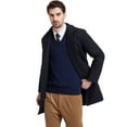 thumbnail image 2 of Spring and Autumn New Men's V-neck Knitted Sweater Vest Solid Color Vest Sleeveless Pullover, 2 of 5