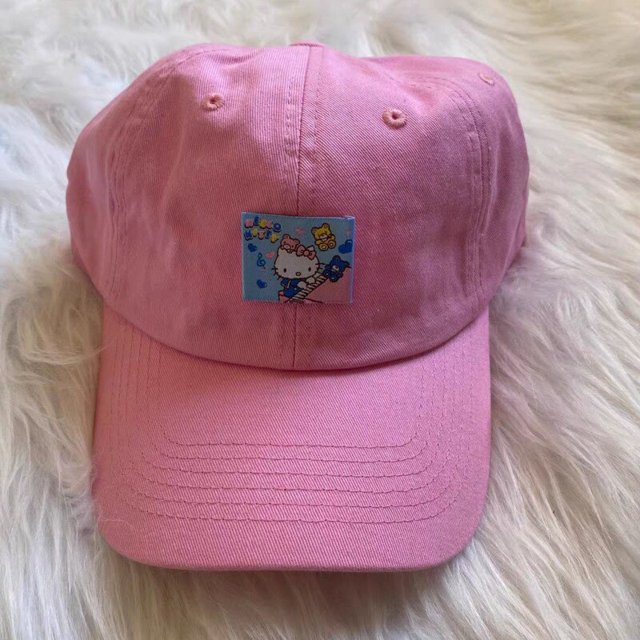 Sanrio-gorra de béisbol Hawaiana para mujer, gorro bordado de Hello Kitty, Y2k, accesorios de moda al aire libre para estudiantes, gorras rosas de dibujos animados, tendencia Fivean unisex