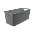 thumbnail image 5 of Curver Set of 6 Jute Basket Slim Durable Resin Organization and Storage Basket Bin, Grey, 5 of 10