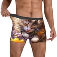 thumbnail image 2 of Salouo Cute Cat Sunflower Print Men's Boxer Briefs,Breathable Underwear Elastic Waistband Briefs for Men -Medium, 2 of 8