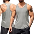 thumbnail image 2 of Camisetas sin mangas COOFANDY Workout Dry Fit para gimnasio para hombre, paquete de 3, 2 of 6