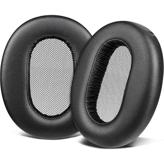 SOULWIT Professional Earpads Replacement for Sony MDR-1AM2(MDR1AM2 MDR-1AM2/B) Headphones, Ear Pads Cushions with High-Density Foam, Soft Protein Leather - Black