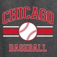 thumbnail image 6 of Wild Bobby City of Chicago Baseball Fantasy Fan Sports Men's T-Shirt, Heather Black, 3X-Large, 6 of 6