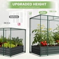 thumbnail image 4 of SLSY Galvanized Raised Garden Bed,Crop Cage,Plant Protection Net Tent Kit,Metal Planter Box Bottomless Planting Vegetables for Garden, 4 of 8