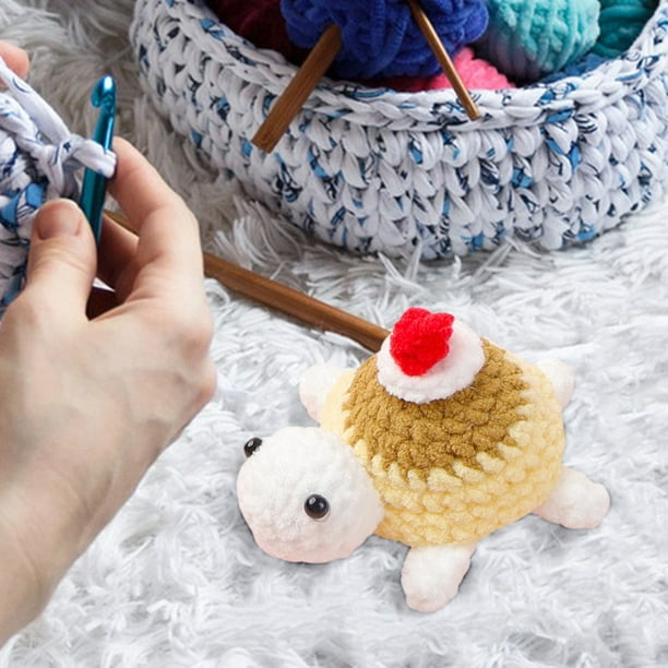 Figura de tortuga tejida a mano a crochet | Decoración de animales amigurumi en miniatura | Peluche pequeño | Regalo de cumpleaños para niños y adultos | Decoración para escritorio o estante