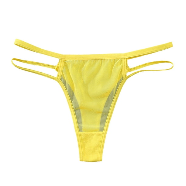 Sexy Underwear For Women Soft G-String Panties Yellow M - Walmart.com