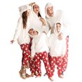 thumbnail image 1 of Family Pajama Christmas Matching Set Holiday Matching Pajamas Pjs Set Plush Hooded Sweatshirt Printed Trouser Set, 1 of 7
