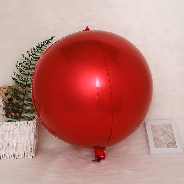 Globo de película de aluminio, globo redondo 4D, decoración para bodas, fiestas de cumpleaños, globo de papel de aluminio