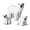 3 Pcs, variant on Ksopiavobs Polar Bear Figurine Simulated Polar Bear Family Models Realistic Plastic Wild Animals, Set of 3