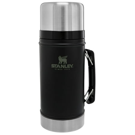stanley classic legendary vacuum insulated stainless steel food jar 1.0 qt - matte black