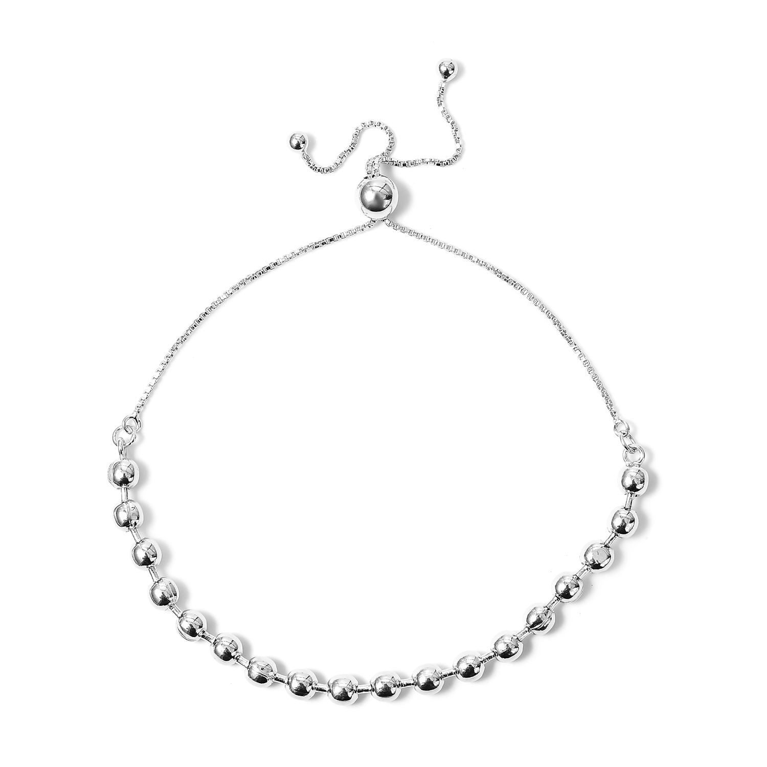 Black Silver Multicolor Three Choise Sphere Design 925K Sterling Silver Necklace Bracelet Set Gift For Her