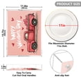 thumbnail image 3 of Acrylic Tray 15.7*11.8*1.9 Inch Transparent Tray Food Tray Tea Cup Tray Serving Trays Cosmetics Storage Kitchen Table Bathroom Sundry Storage Cute Red Truck, 3 of 7