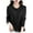 Black, variant on HBFAGFB Cardigan for Women Crew Neck Buckle Knitted Sweater Versatile Long Sleeve Jackets Purple Size XL