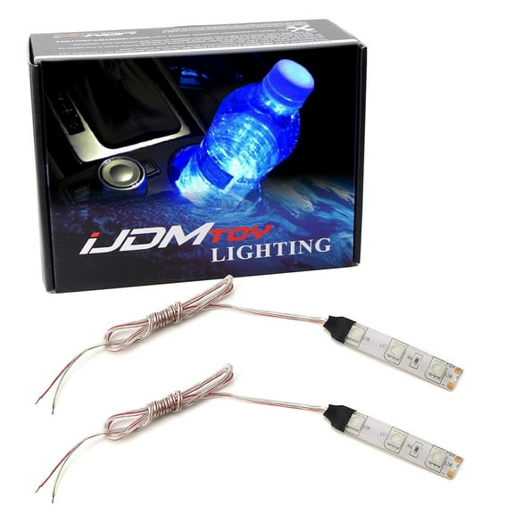 3-SMD LED Exterior Decorative Lights, Fits Cup Holder, Glove Box, Ashtray, Ultra Blue
