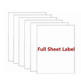 Purple Sticker Paper - 8.5 x 11 Full Sheet Label - for Cutting Machines,  Scissors - Permanent, Matte - No Backslit - 100 Sheets, Inkjet/Laser  Printers