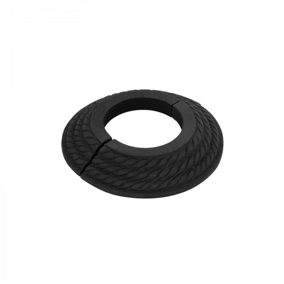Radiator Flange Black Triple Roped 1-1/2" (IPS) pipe flange: 1-7/8" inside diameter; 3-7/8" outside diameter