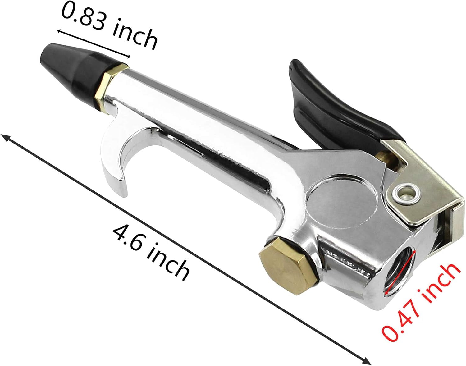 MKEUDQ-2PCS 1/4" NPT Lever Blow Gun - Air Nozzle Blow Gun with Rubber and Safety Tip Nozzles - Blow Gun Air Tool for Home Cleaning Auto Repair